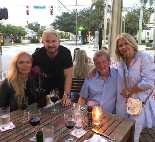 Christopher Hodgson with his wife and parents, Roy Hodgson and Sheila Hodgson.
